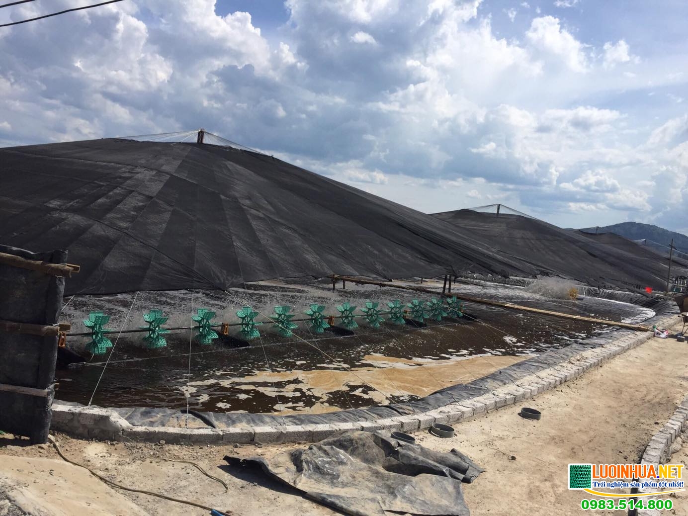 Chị Ngọc đặt mua 1400m2 lưới che nắng Đài Loan cho vườn ươm của mình