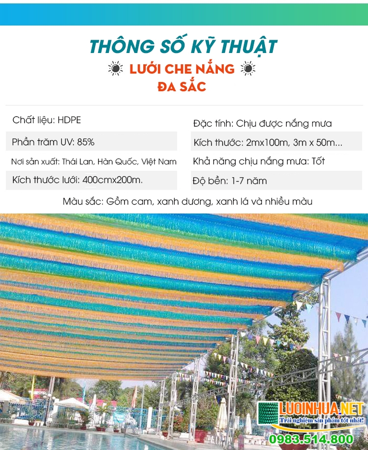 thong so ky thuat luoi che nang da sac