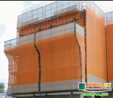 Lưới chống cháy PVC 1500 bao che công trình