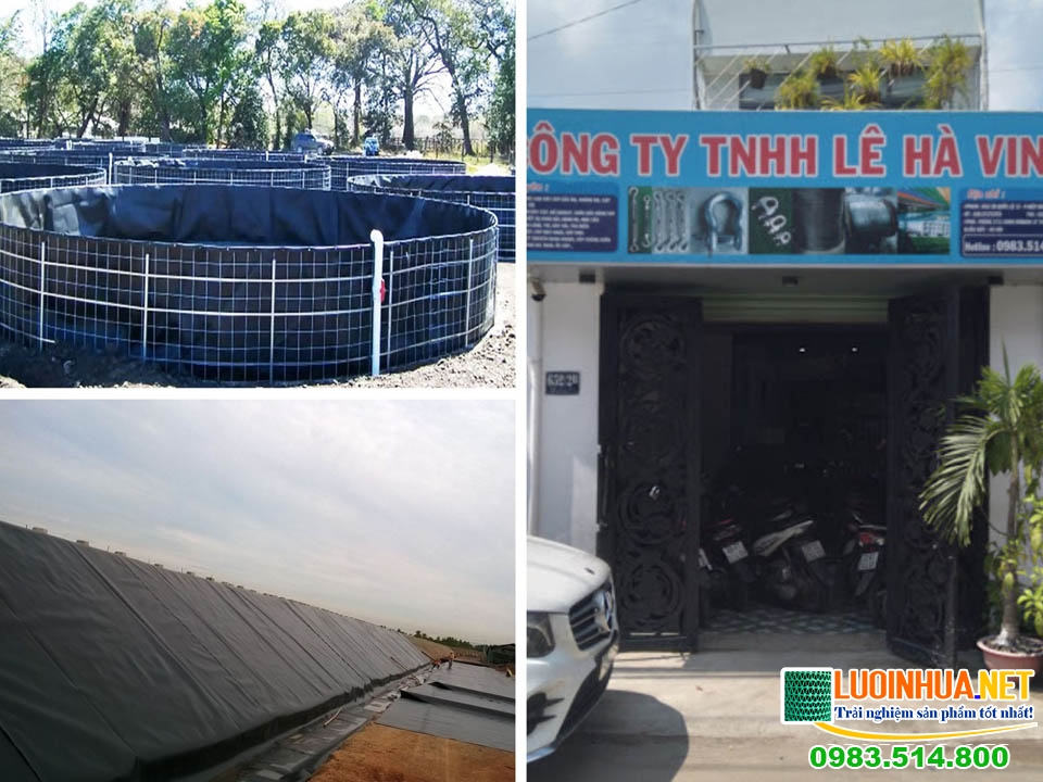 Bạt nhựa PE làm hồ chứa tiêu